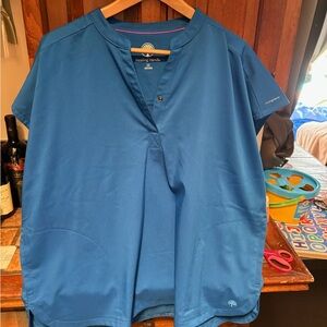 Healing Hands Vibrant Blue Scrub Top